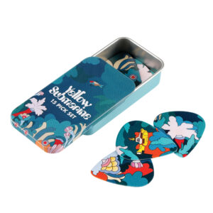 D'Addario Beatles Yellow Submarine 55th Anniversary Guitar Picks, Under the Sea, Medium Gauge (.70mm), 15-Pack Tin